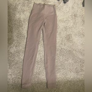Light pink lululemon leggings size 0 full length